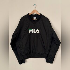 Fila Black V-Neck Jacket